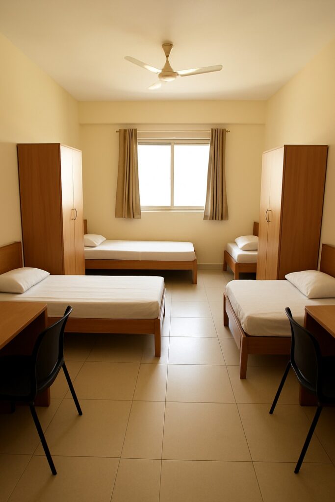 Hostel Facility for boys and girls at IPHH College of Nursing.